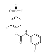 (2-chloro-4-fluorosulfonylphenyl) N-(3-chlorophenyl)carbamate结构式