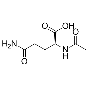 N-乙酰-L-谷氨酰胺结构式