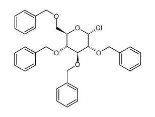 氯 2,3,4,6-四-O-苄基-|á-D-吡喃葡萄糖苷结构式