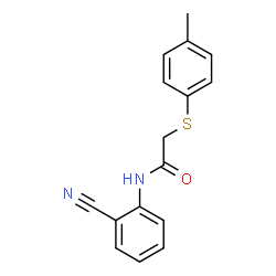 N-(2-CYANOPHENYL)-2-[(4-METHYLPHENYL)SULFANYL]ACETAMIDE Structure