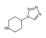 4-(1H-四唑-1-基)哌啶结构式