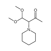 4,4-Dimethoxy-3-(1-piperidinyl)-2-butanone结构式