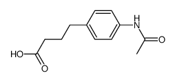 4-(acetylamino)benzenebutanoic acid结构式