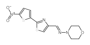 4-Morpholinamine,N-[[2-(5-nitro-2-thienyl)-4-thiazolyl]methylene]- Structure