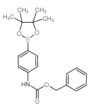 (4-苄氧基羰基氨基苯基)硼酸频那醇酯结构式