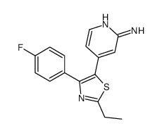 4-[2-ethyl-4-(4-fluorophenyl)-1,3-thiazol-5-yl]pyridin-2-amine Structure