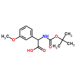 (N-BOC-Amino)(3-methoxyphenyl)acetic acid Structure