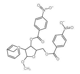 Arabinofuranoside,methyl 2-O-benzyl-, bis(p-nitrobenzoate), b-D- (8CI) structure