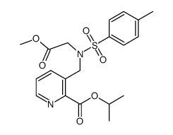isopropyl 3-(((N-(2-methoxy-2-oxoethyl)-4-methylphenyl)sulfonamido)methyl)picolinate结构式