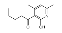 4,6-dimethyl-3-pentanoyl-1H-pyridin-2-one结构式