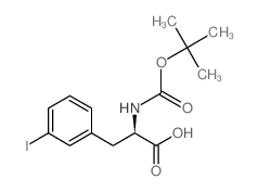 Boc-D-3-碘苯丙氨酸结构式