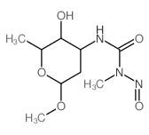 a-L-lyxo-Hexopyranoside, methyl2,3,6-trideoxy-3-[[(methylnitrosoamino)carbonyl]amino]-结构式
