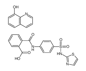 o-[[[p-[(thiazol-2-ylamino)sulphonyl]phenyl]amino]carbonyl]benzoic acid, compound with quinolin-8-ol (1:1) Structure