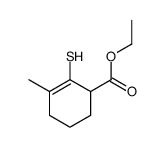ethyl 3-methyl-2-sulfanylcyclohex-2-ene-1-carboxylate结构式