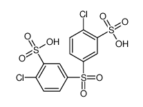 2-chloro-5-(4-chloro-3-sulfophenyl)sulfonylbenzenesulfonic acid Structure