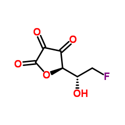 L-threo-2,3-Hexodiulosonic acid, 6-deoxy-6-fluoro-, gamma-lactone (9CI) Structure