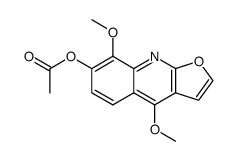 7-acetoxy-4,8-dimethoxy-furo[2,3-b]quinoline结构式