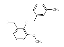 3-甲氧基-2-[(3-甲基苄基)氧基]苯甲醛结构式