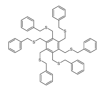 1,2,3,4,5,6-hexakis(benzylsulfanylmethyl)benzene结构式
