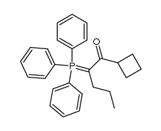 1-cyclobutyl-2-(triphenylphosphoranylidene)pentan-1-one结构式