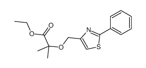 ethyl 2-methyl-2-[(2-phenyl-1,3-thiazol-4-yl)methoxy]propanoate Structure