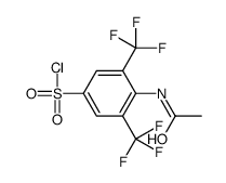 4-acetamido-3,5-bis(trifluoromethyl)benzenesulfonyl chloride Structure
