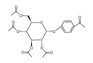 p-Acetylphenyl 2,3,4,6-tetra-O-acetyl-α-D-glucopyranoside Structure