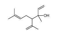 3,7-dimethyl-4-prop-1-en-2-ylocta-1,6-dien-3-ol结构式