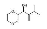 1-(5,6-dihydro-1,4-dioxin-2-yl)-3-methyl-2-methylenebutan-1-ol结构式
