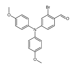 2-bromo-4-(4-methoxy-N-(4-methoxyphenyl)anilino)benzaldehyde Structure