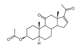 Δ16-5α-Pregnan-3β-ol-11,20-dione acetat Structure