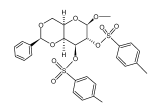 methyl 4,6-O-benzylidene-β-D-galactopyranoside 2,3-di-O-p-toluenesulfonate结构式