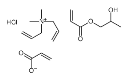 N,N-二甲基二(2-丙烯基)氯化铵与2-丙烯酸羟丙酯和2-丙烯酸的聚合物结构式