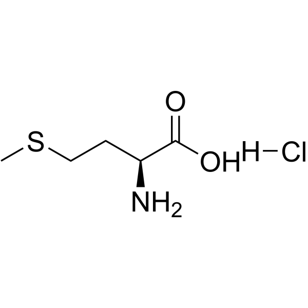 L-甲硫氨酸盐酸盐 溶液结构式