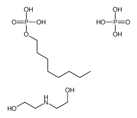 2-(2-hydroxyethylamino)ethanol,octyl dihydrogen phosphate,phosphoric acid结构式