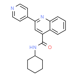 N-cyclohexyl-2-(pyridin-4-yl)quinoline-4-carboxamide Structure