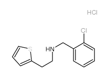 N-(2-氯苄基)-2-(2-噻吩)乙胺盐酸盐结构式