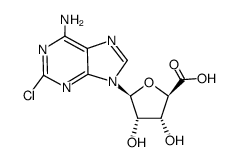 2-氯路胞苷-5'-羧基-2',3'-丙酮化物结构式