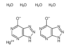 bis(7-oxo-2H-triazolo[4,5-d]pyrimidin-3-yl)mercury,tetrahydrate Structure
