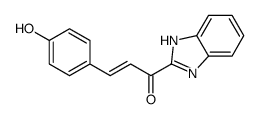 1-(1H-benzimidazol-2-yl)-3-(4-hydroxyphenyl)prop-2-en-1-one结构式