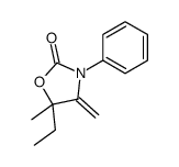 5-ethyl-5-methyl-4-methylidene-3-phenyl-1,3-oxazolidin-2-one结构式
