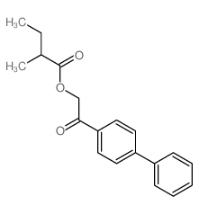 [2-oxo-2-(4-phenylphenyl)ethyl] 2-methylbutanoate结构式