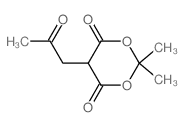2,2-dimethyl-5-(2-oxopropyl)-1,3-dioxane-4,6-dione结构式