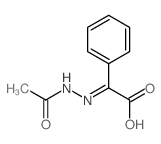 Benzeneacetic acid, a-(2-acetylhydrazinylidene)-结构式