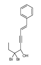(4R)-3,3-dibromo-8-phenyloct-7-en-5-yn-4-ol结构式