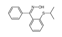 (Z)-(2-(isopropylthio)phenyl)(phenyl)methanone oxime Structure