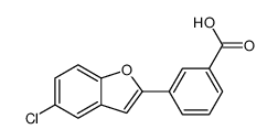 3-(5-氯-2-苯并呋喃)苯甲酸结构式