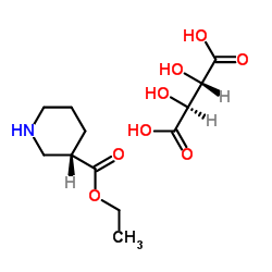 (S)-3-哌啶甲酸乙酯酒石酸盐结构式