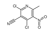 2,4-dichloro-6-methyl-5-nitro-nicotinonitrile Structure