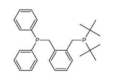 α-(di-tert-butylphosphino)-α'-(diphenylphosphino)-o-xylene Structure